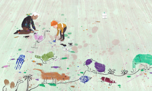 painting on the floor